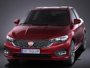 Fiat Tipo 2016 vray 3D Model