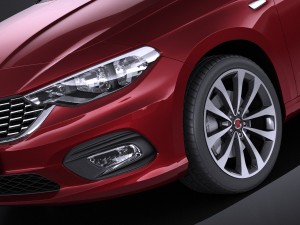 Fiat Tipo 2016 vray Modelo 3D