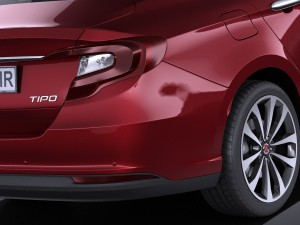 Fiat Tipo 2016 vray Modelo 3D