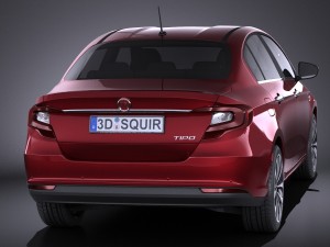 Fiat Tipo 2016 vray Modelo 3D
