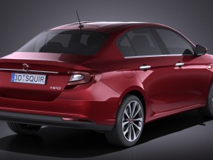 Fiat Tipo 2016 vray Modelo 3D