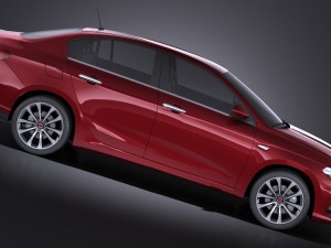 Fiat Tipo 2016 vray Modelo 3D