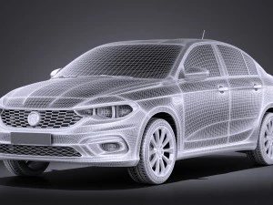 Fiat Tipo 2016 vray 3D Model