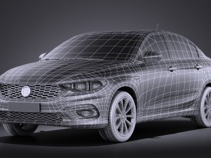 Fiat Tipo 2016 vray Modelo 3D