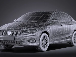 Fiat Tipo 2016 vray 3D Model