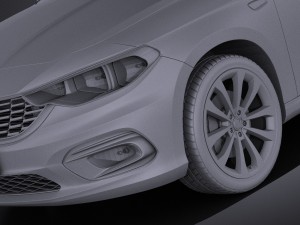 Fiat Tipo 2016 vray Modelo 3D
