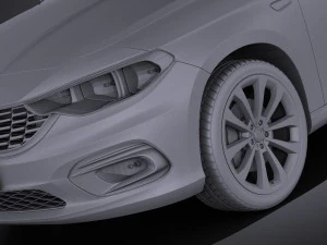 Fiat Tipo 2016 vray 3D Model