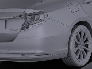 Fiat Tipo 2016 vray 3D Model