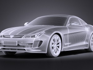 Generic Average Sport Coupe 2015 vray Modelo 3D