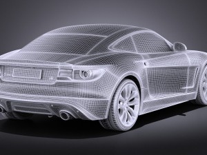 Generic Average Sport Coupe 2015 vray Modelo 3D