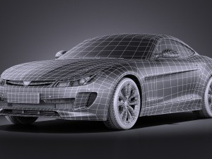 Generic Average Sport Coupe 2015 vray Modelo 3D
