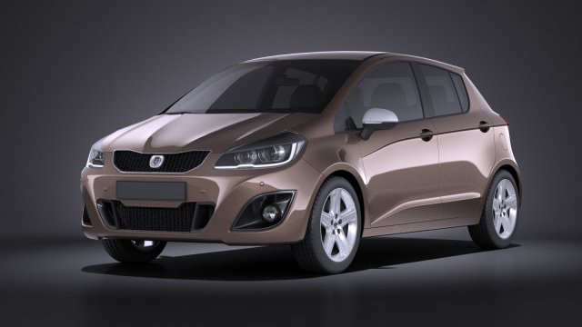 Generic Hatchback 5-door 2016 vray Model 3D .c4d .max .obj .3ds .fbx .stl .blend 