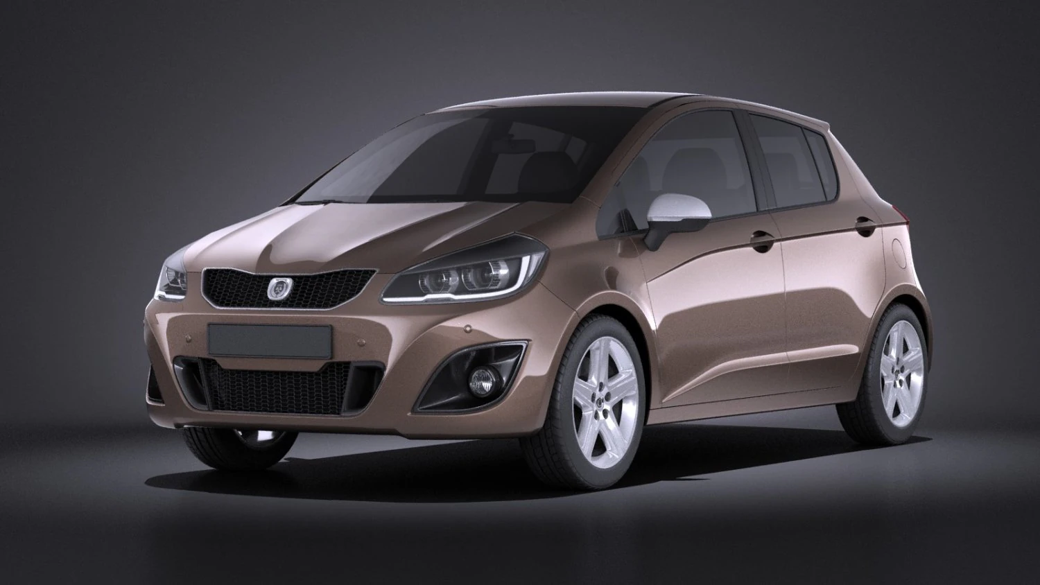 Generic Hatchback 5-door 2016 vray 3D Model .c4d .max .obj .3ds .fbx .stl .blend 