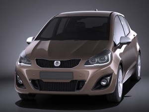 Generic Hatchback 5-door 2016 vray Model 3D