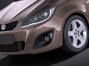 Generic Hatchback 5-door 2016 vray Model 3D