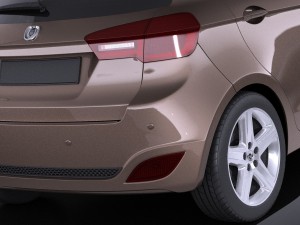 Generic Hatchback 5-door 2016 vray Model 3D