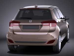 Generic Hatchback 5-door 2016 vray Model 3D
