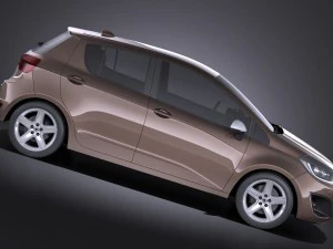 Generic Hatchback 5-door 2016 vray 3D Model