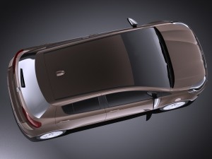 Generic Hatchback 5-door 2016 vray Model 3D