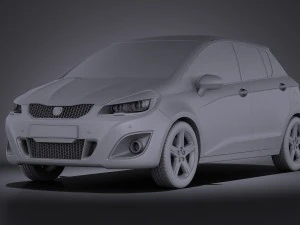 Generic Hatchback 5-door 2016 vray 3D Model