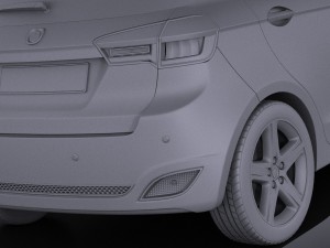 Generic Hatchback 5-door 2016 vray Model 3D