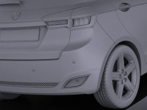 Generic Hatchback 5-door 2016 vray 3D Model