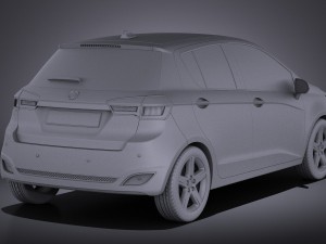 Generic Hatchback 5-door 2016 vray Model 3D