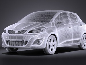 Generic Hatchback 5-door 2016 vray Model 3D