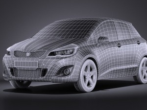 Generic Hatchback 5-door 2016 vray Model 3D