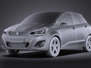Generic Hatchback 5-door 2016 vray 3D Model