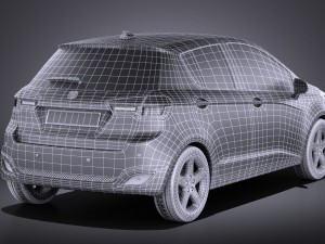 Generic Hatchback 5-door 2016 vray Model 3D