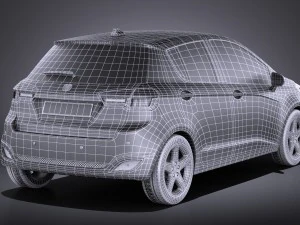 Generic Hatchback 5-door 2016 vray 3D Model