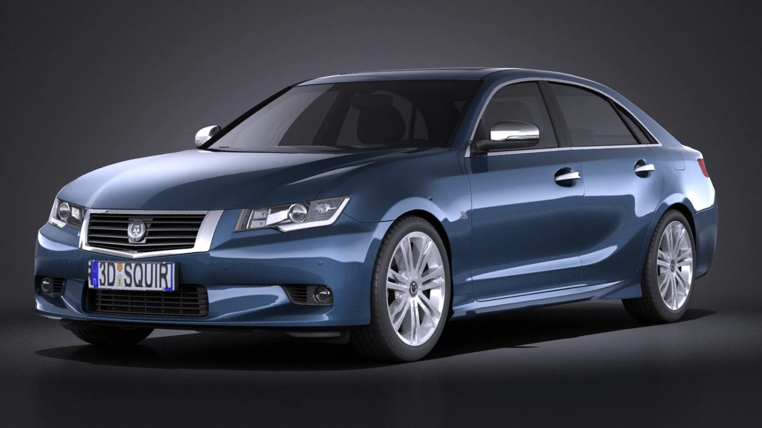 Generic Average Luxury Sedan 2015 vray 3D Model .c4d .max .obj .3ds .fbx .stl .blend 