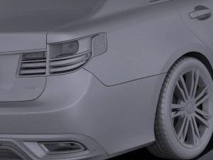Generic Average Luxury Sedan 2015 vray 3D Model