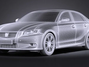 Generic Average Luxury Sedan 2015 vray 3D Model
