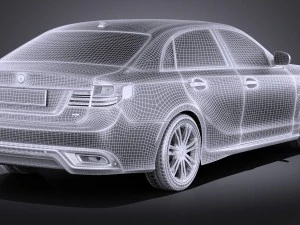 Generic Average Luxury Sedan 2015 vray 3D Model
