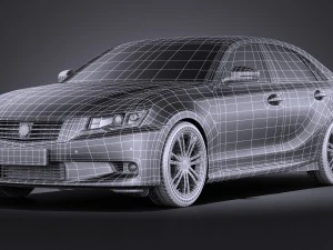 Generic Average Luxury Sedan 2015 vray 3D Model