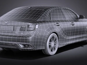 Generic Average Luxury Sedan 2015 vray 3D Model