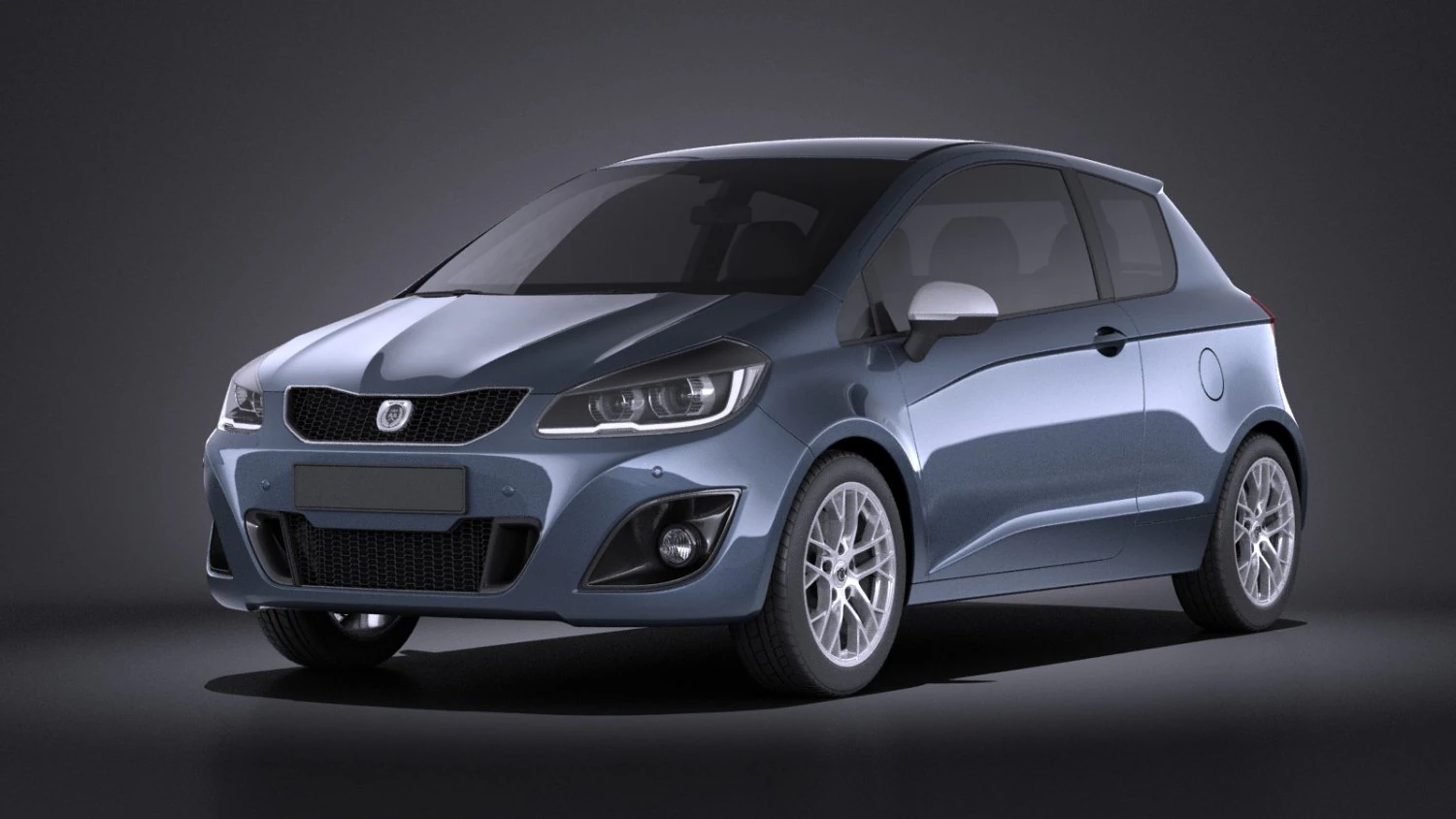 Generic Hatchback 2016 vray 3D Model .c4d .max .obj .3ds .fbx .stl .blend 