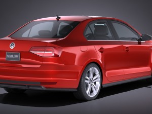 Volkswagen Jetta GLI 2017 3D Model