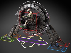 Star Wars Genreal Grievous Wheel Bike Modèle 3D