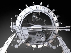 Star Wars Genreal Grievous Wheel Bike Modèle 3D