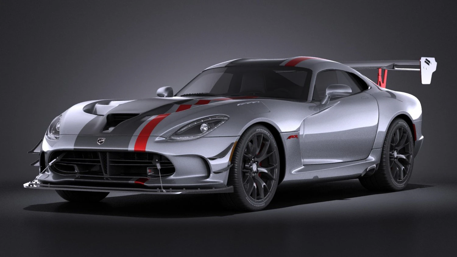 Dodge Viper ACR 2016 vray 3D Model .c4d .max .obj .3ds .fbx .stl .blend