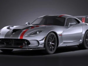 Dodge Viper ACR 2016 vray 3D Model