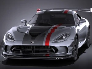 Dodge Viper ACR 2016 vray 3D Model