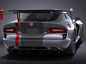 Dodge Viper ACR 2016 vray 3D Model