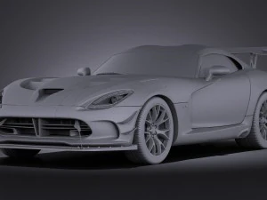 Dodge Viper ACR 2016 vray 3D Model
