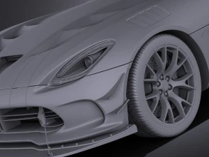 Dodge Viper ACR 2016 vray 3D Model