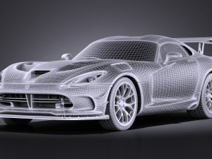 Dodge Viper ACR 2016 vray 3D मॉडल