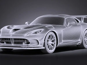 Dodge Viper ACR 2016 vray 3D Model